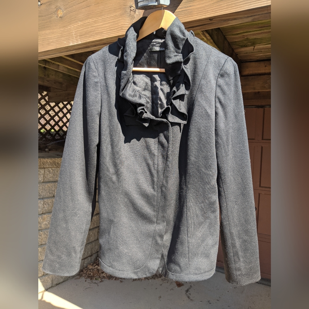 Ruffle Neck Blazer
